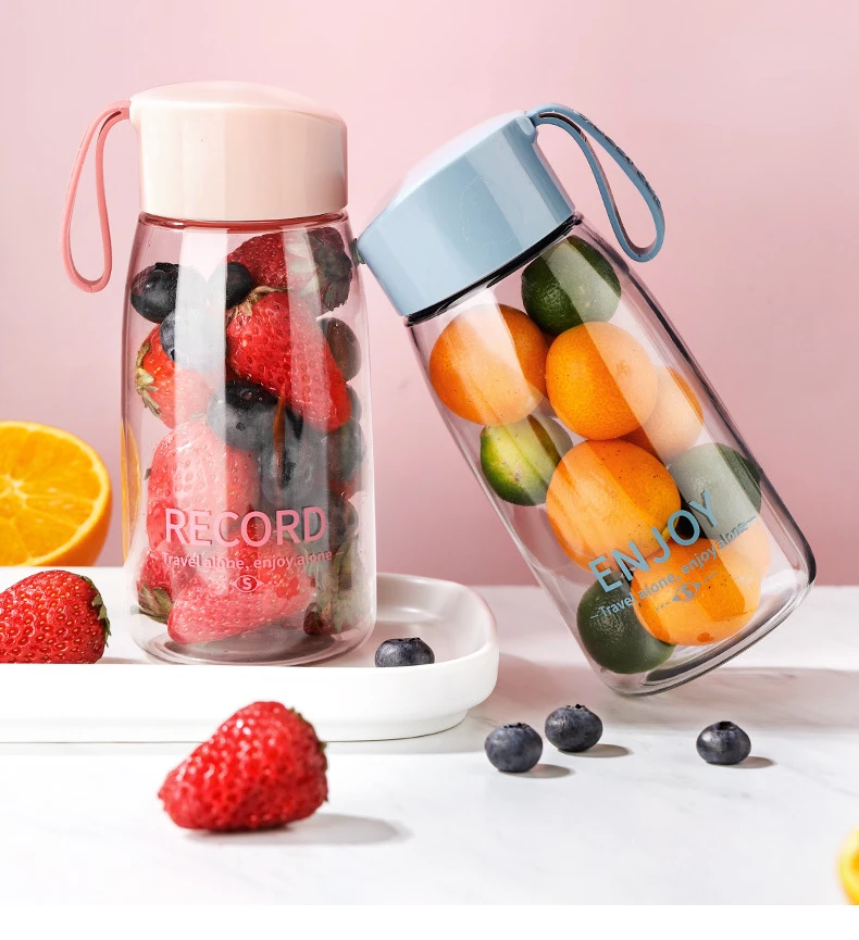 Description Picture 2 of item380ml Plastic Water Bottles Transparent Bottle Outdoor Sports Water Cup Water Mug Student Portable Mug