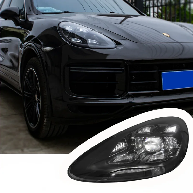 

Автомобильные фары для Porsche Cayenne светодиодный, фары 2011-2018 Cayenne, передняя фара Drl, автомобильная проекционная линза