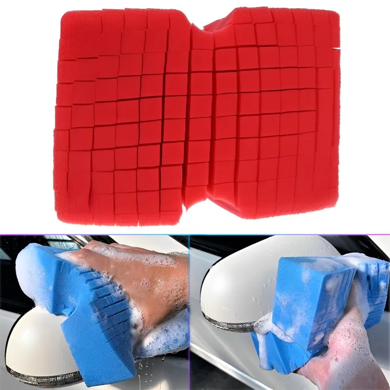 Large Cross Cut Durable Soft Foam Grid Sponge Tire Wash Detailing  Applicator Sponge Pads Tire Wash Wipe Tool Car Cleaning Brush - AliExpress