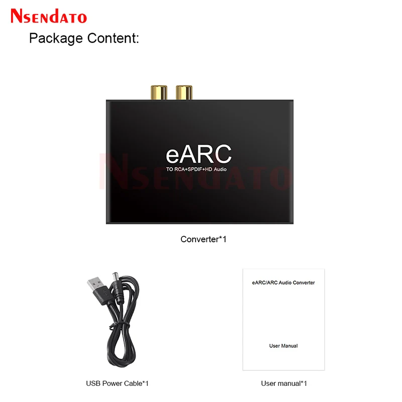 H.May HDMI eARC ARC Audio Converter,24bit/192KHz Audio Sampling Rate,ARC Audio Return, HD 5.1 und HD 7.1 Kanäle,RCA 3.5mm Audio Converter,Unterstützt eARC & ARC Eingänge