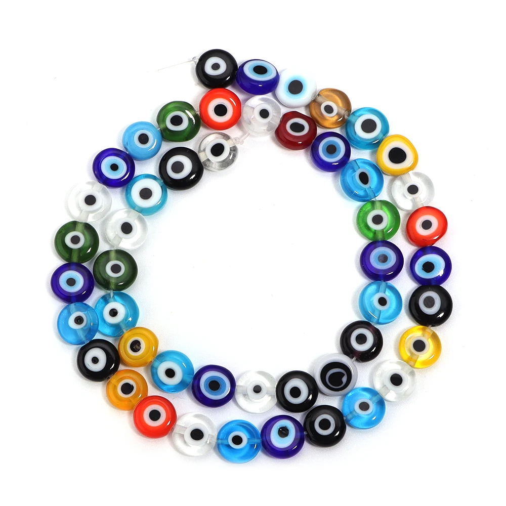 Kalolary 750 Perline Malocchio Piatte Colorate Per Bracciali Fai Da Te, Con Scatola Organizer E Accessori