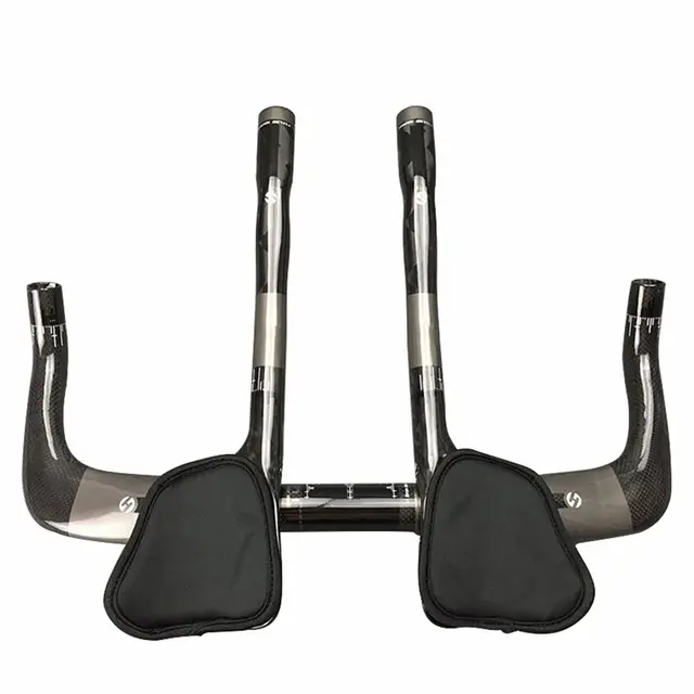 Carbon Fiber Aero Bars / TT Handlebars For Road & Triathlon Bikes - 31.8mm Clamp, Internal Cable Routing
