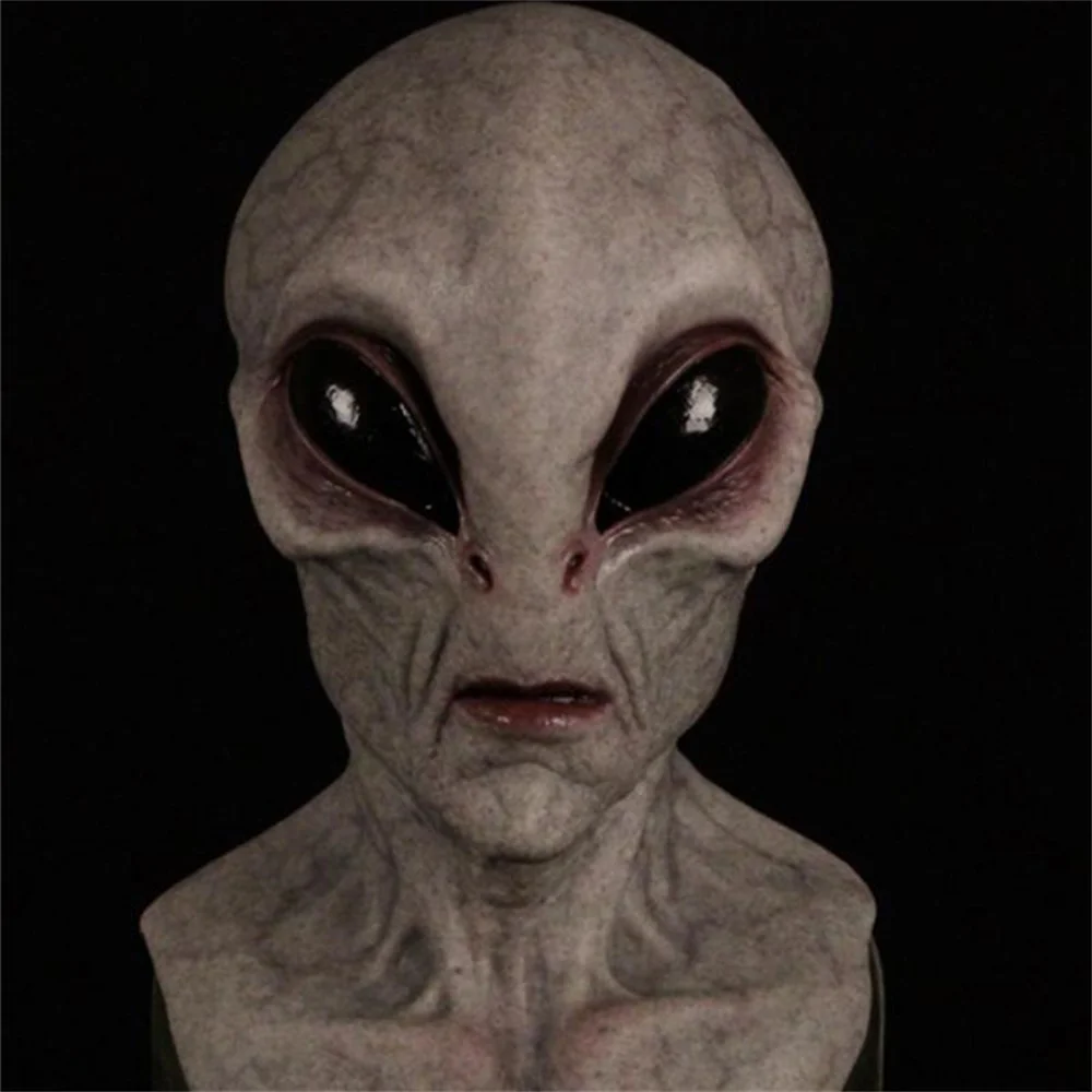 Description Picture 6 of itemHalloween Alien Mask Scary Horrible Horror Alien Supersoft mask Mask Creepy Party Decoration Funny Cosplay Prop Masks New
