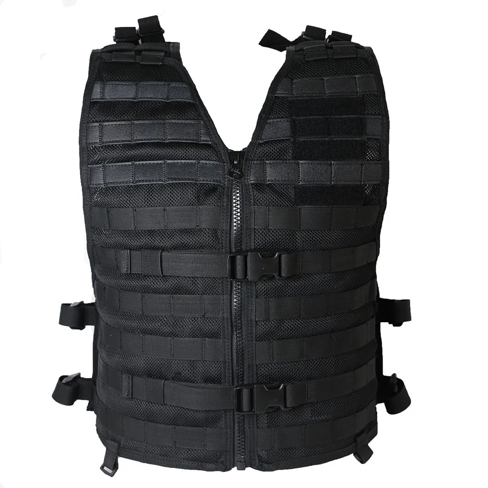 

SOETAC Molle Tactical Vest Outdoor Combat Mesh Vests CS Game Duty Training Fishing Jacket Hunting Vest Zipper