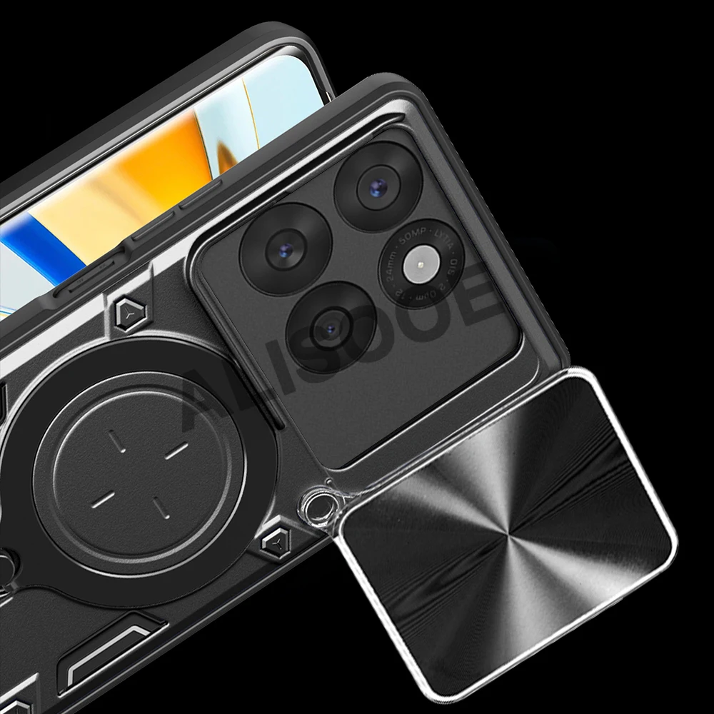 Slide Camera Protective Case with Ring Stand for Enhanced Shock Absorption