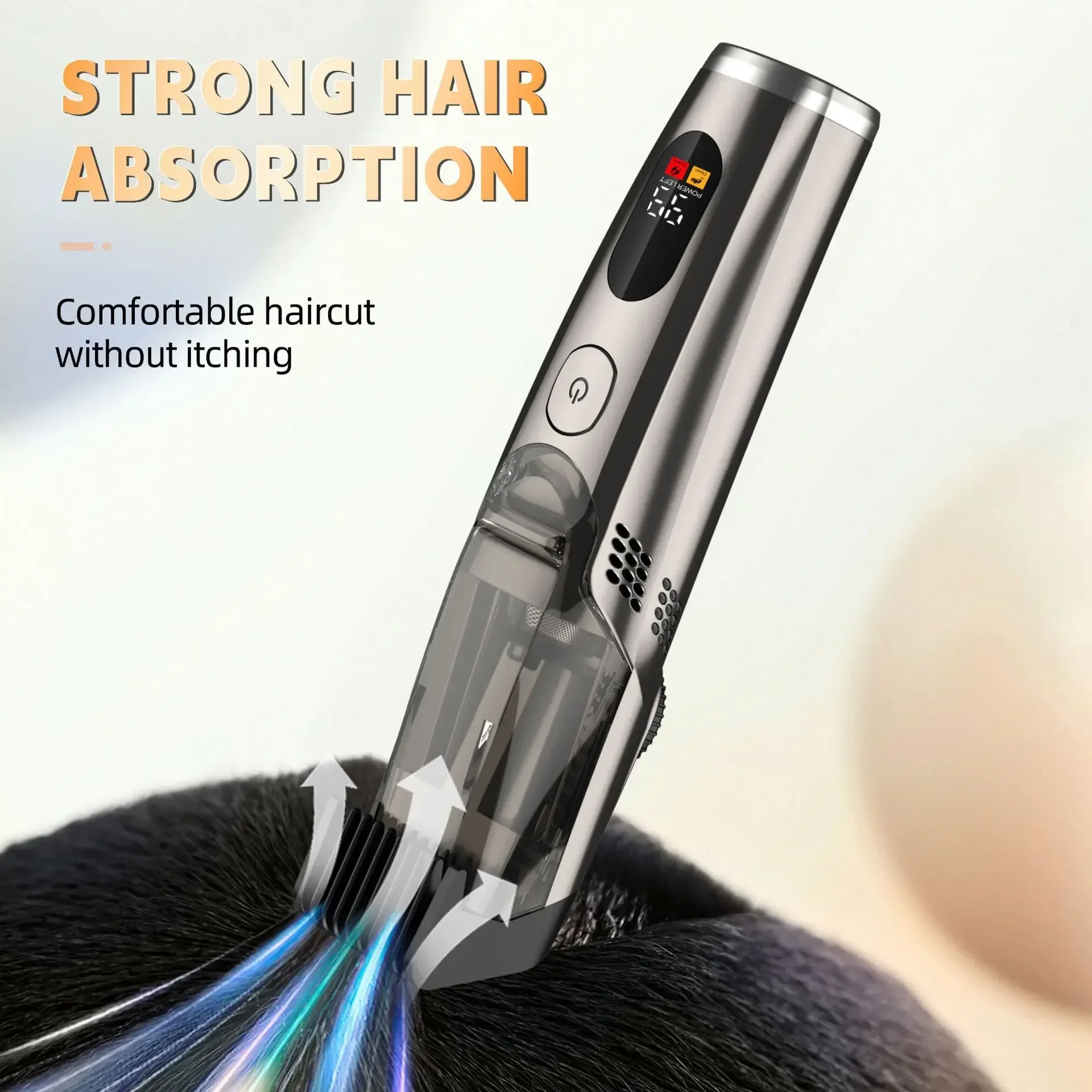 Vacuum Body Trimmer Men Adjustable Length 2 Comb 1-20mm Electric Beard Mustache Stubble