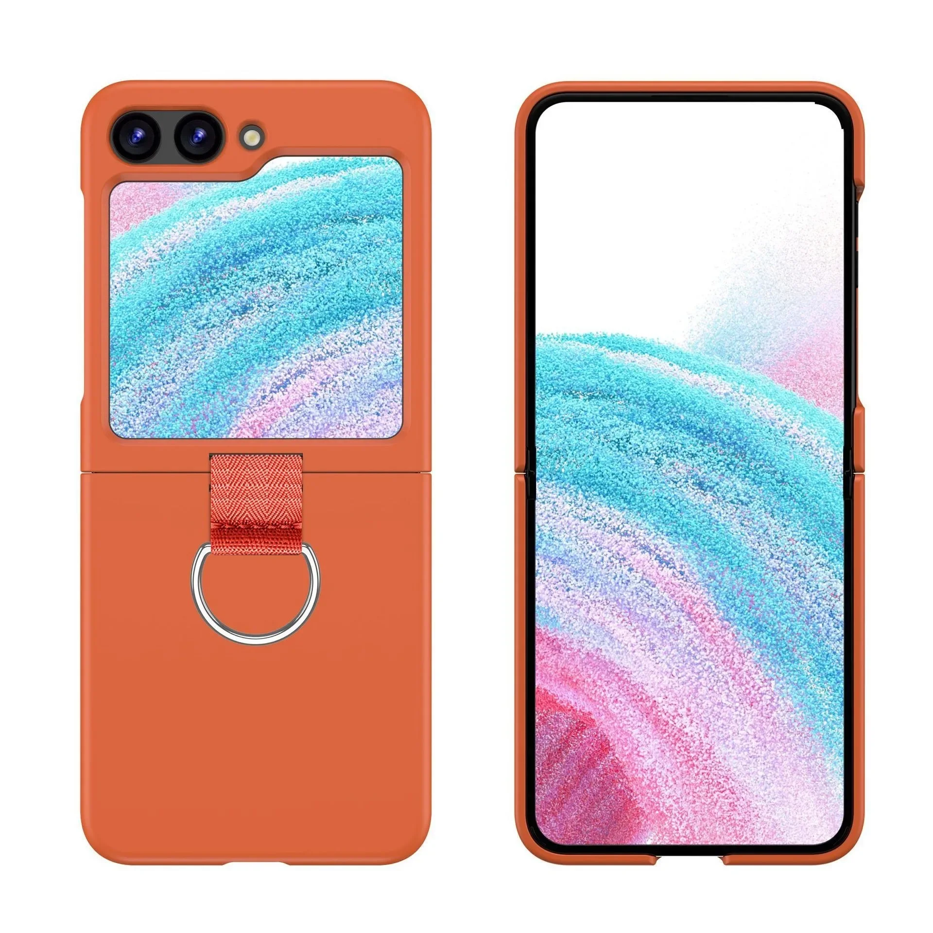 Drawstring Ring Holder Candy Colors Phone Case - Slim Bumper Cover
