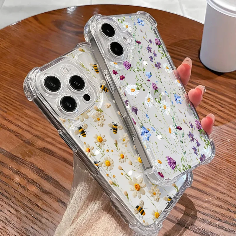 INS Flower Shockproof Phone Case