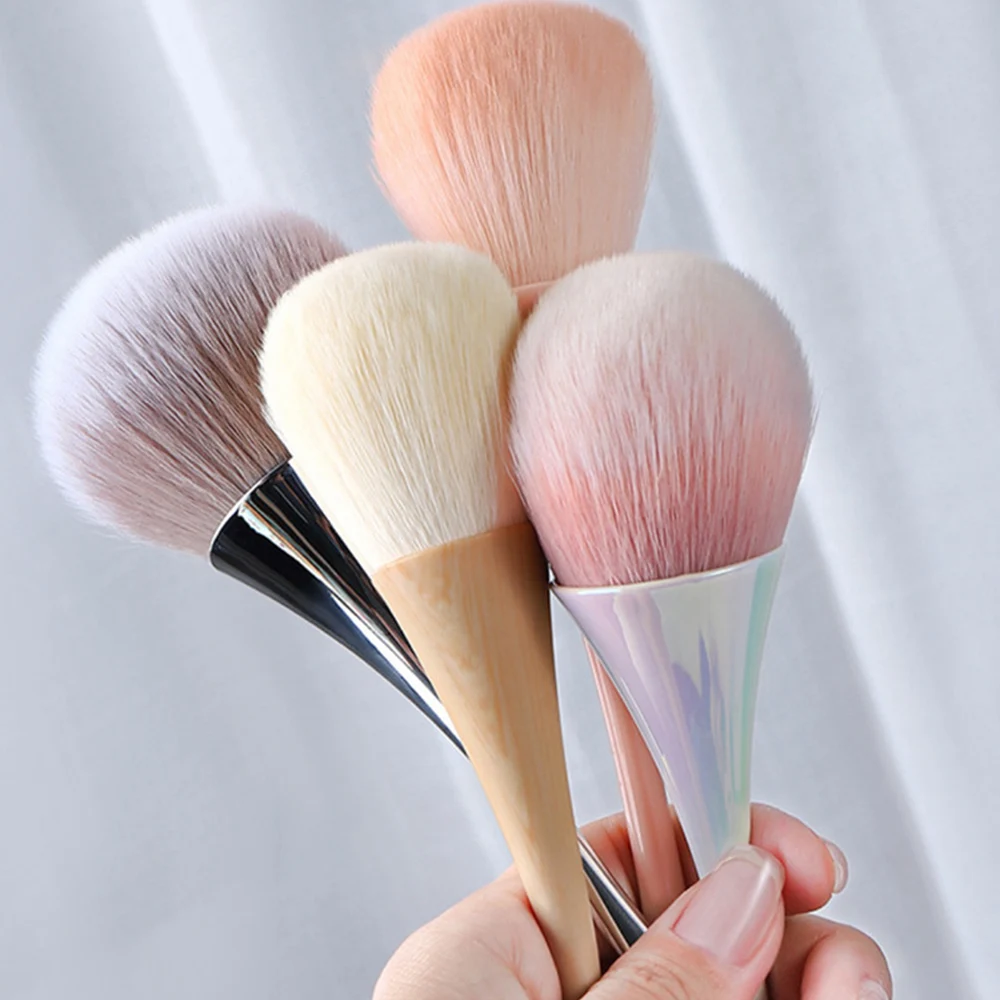 Loose Powder Brush Blush Brush Fluffy Hair Makeup Tool Beauty Long Handle Brushes Nail Dust Cleaning Nail Cosmetics makeup brush set makeup brush