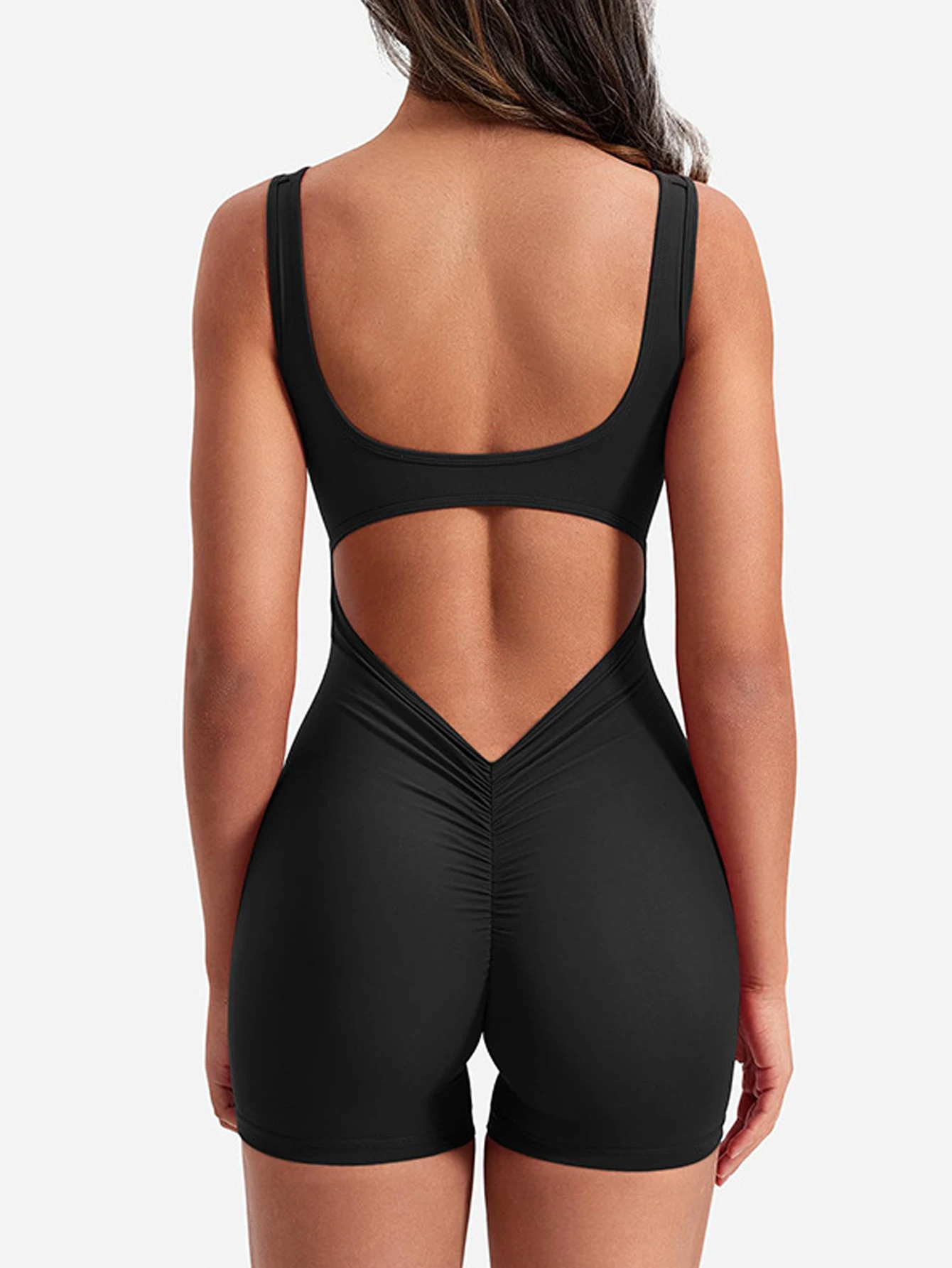 2024 Summer New Women's Yoga One Piece One Piece Vest Sleeveless One Piece Sports Shorts Fitness Sports One Piece 3