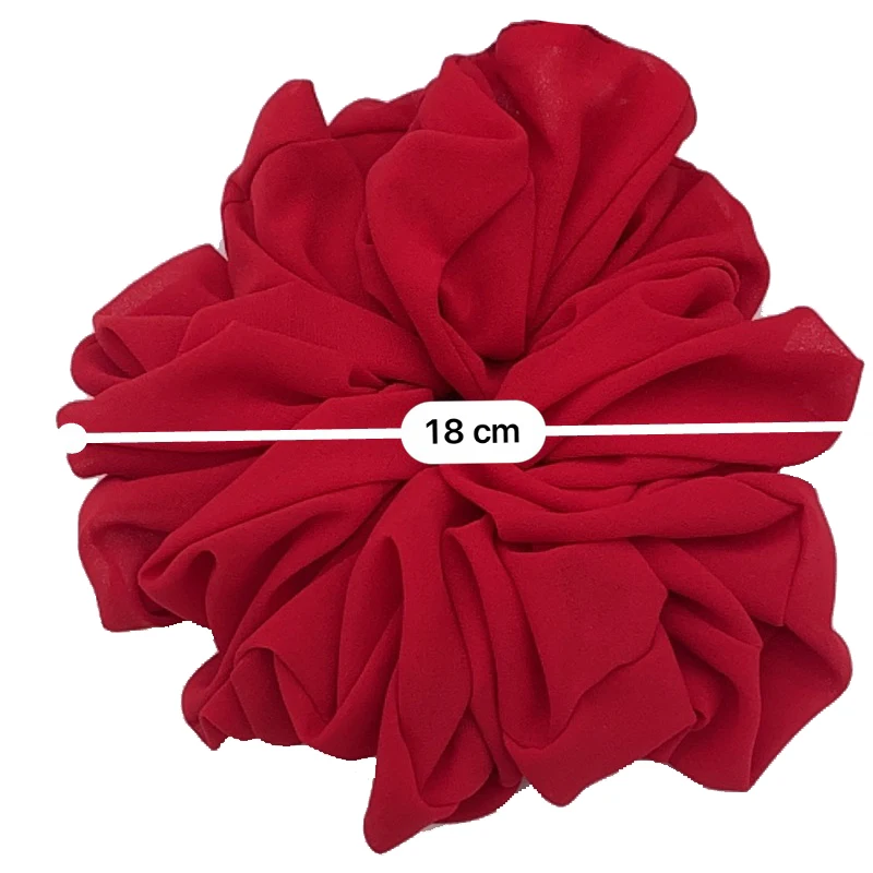 Große Chiffon Haar Haar gummis für Frauen muslimische weibliche Haar gummis elastische Haar gummibänder Haarschmuck volumizing Hijab – Detail 5