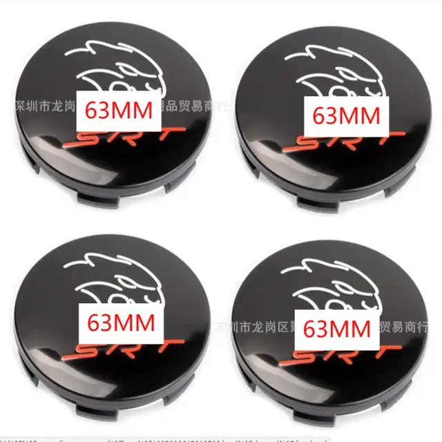 4PCS 63mm Wheels Center Hub Caps for D-odge SRT Caliber Challenger Journey Caravan Durango Nitro Car Wheel Cover Accessories Hellcats