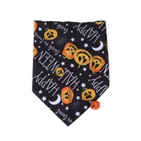 Halloween Bell Dog Collar Triangular Bandage Scarf – Festive Pet Accessory for Halloween