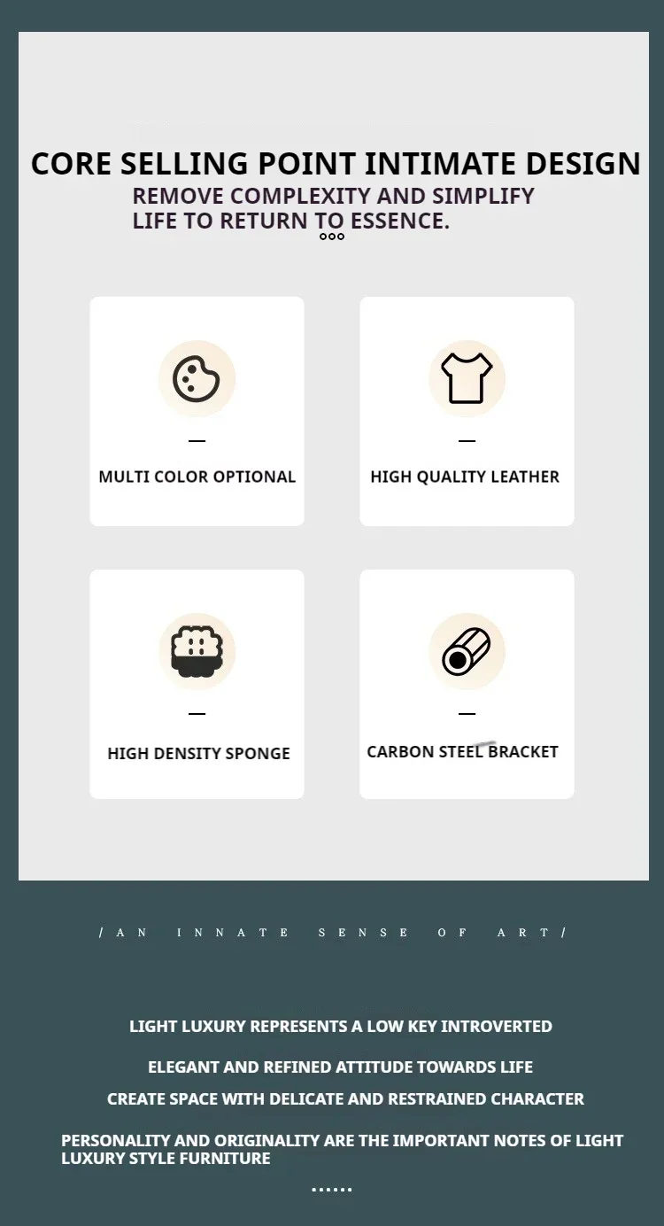 Description Picture 4 of itemDining Chairs Bedroom Chair Soft Luxury Dining Balcony Furniture Kitchen Mid Century Individual Dining Chairs Set