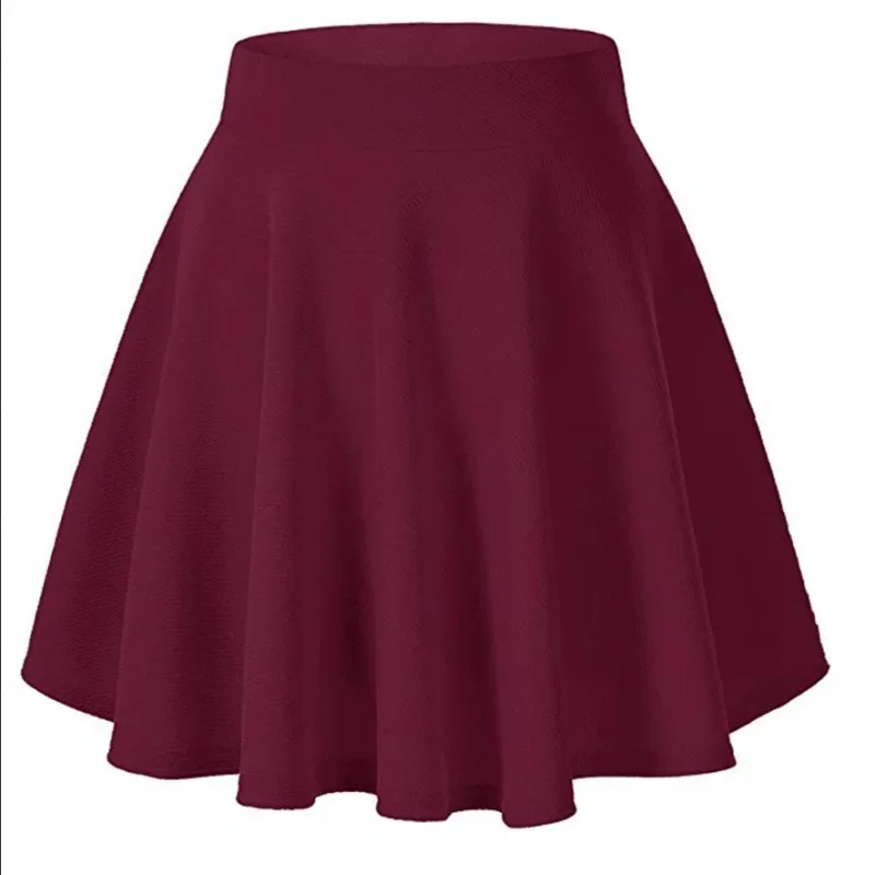 thumbnail image 1 of Minivestido versátil, minifalda informal, estilo europeo americano, vestido básico elástico con forma de campana para mujer, moda informal, 1 of 5