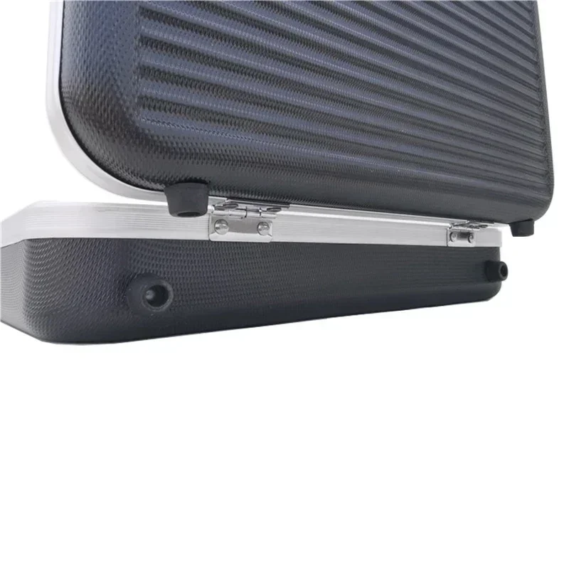 Suitcase Portable Storage Instrument Lining Aluminum Box Plastic Case With Safety Alloy Sponge Impact Toolbox Resistant 3