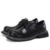 Genuine Leather Hand Sewn Casual Shoes for Men's British Fashiona High-end Breathable and Sweat Wicking Wide Version Derby Shoes