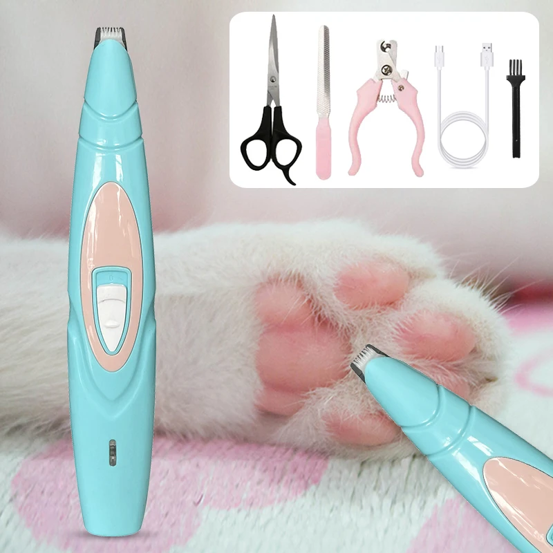 Electric Dog Clippers Professional Pet Foot Hair Trimmer Grooming Hairdresser Shear Butt Ear Eyes Cutter Pedicure | Дом и сад