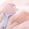 1Pcs Elastic Massage Comb Hollow Out Hair Brush Scalp Massage Combs Hair Styling Detangler Fast Blow Drying Detangling Tool 4