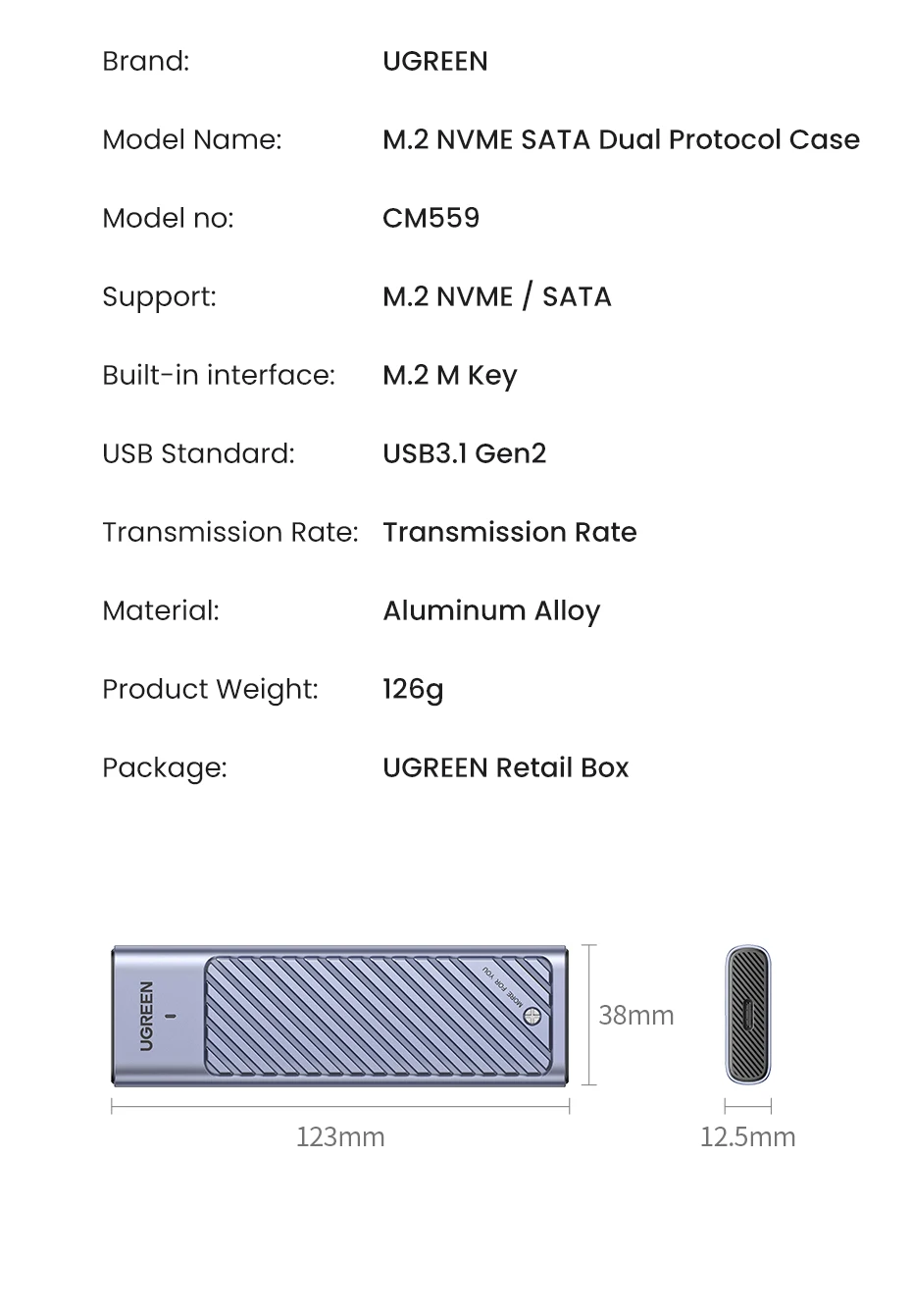 10gbps usb 3.2 gen2 usb c externo