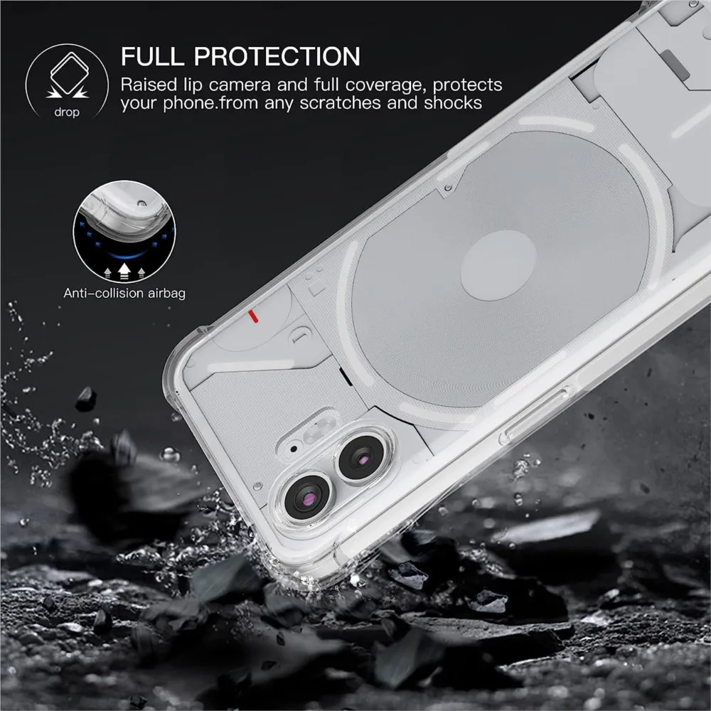 Enhanced Clear Shockproof Silicone Phone Case - Durable and Protective Cover
