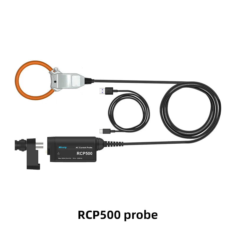 

RCP500 Series Oscilloscope Roche Coil Flexible AC Current Probe 500Apk Multifunctional Probe Interface Data Connection Equipment