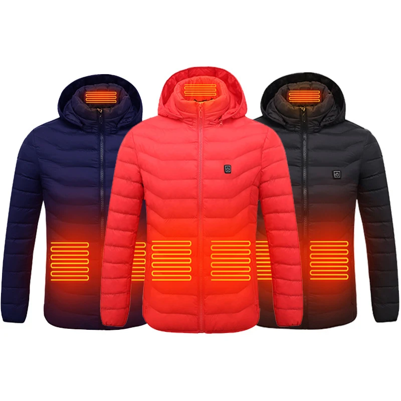 

11/2 places Heated Jacket Men Women USB Electric Thermal Warm Hunting Coat Winter Outdoor Camping Hiking Heated Vest
