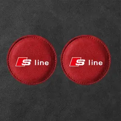 Premium Car Coaster Set - Anti - Slip Water Cup Pads (Red  for Sline)