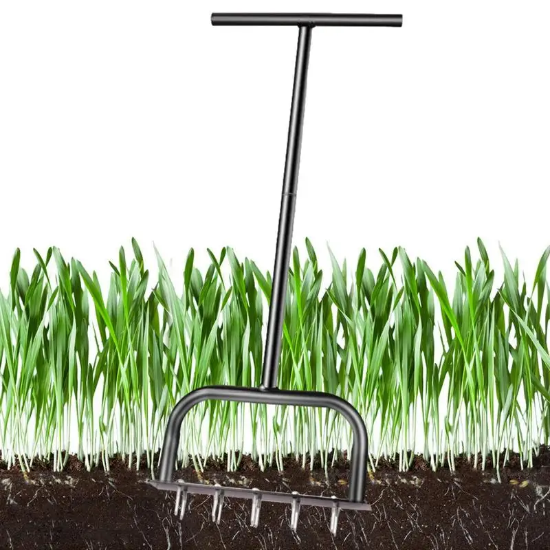 Manual Lawn Aerator Soil Turning Tool Lawn Ripper for Most Grass And Soil Garden Aerator Gardening Tools Farm Equipment garden lawn aerator shoes