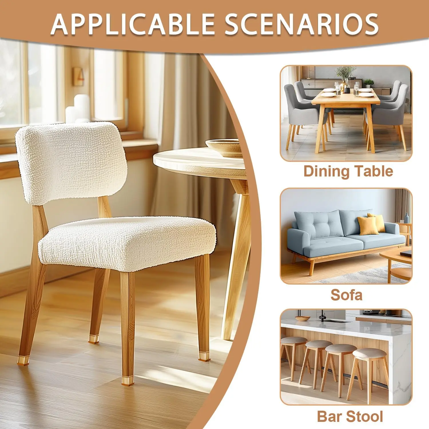Silicone Chair Leg Floor Protectors with Non-Slip Felt, Furniture Cups