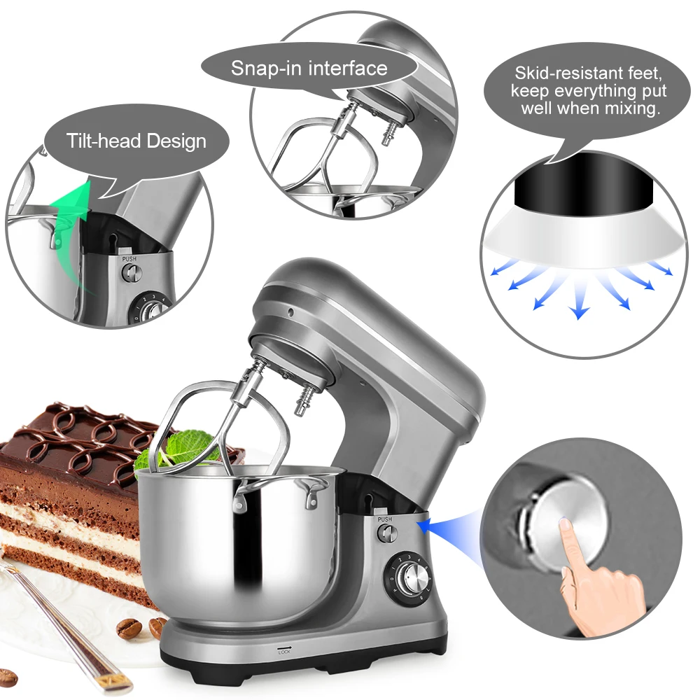 Kitchen 11 Liters Big Capacity Food Mixer 2000w Electric Food Stand Dough Mixer With Stainless Steel Bowl 3