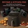 Air Fryer 9-in-1, Compact & Large 6-Qt, Fast Turbo Modes, 90°–450°F Even Results With Precise Temperature Control 1