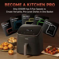 Air Fryer 9-in-1, Compact & Large 6-Qt, Fast Turbo Modes, 90°–450°F Even Results With Precise Temperature Control 1
