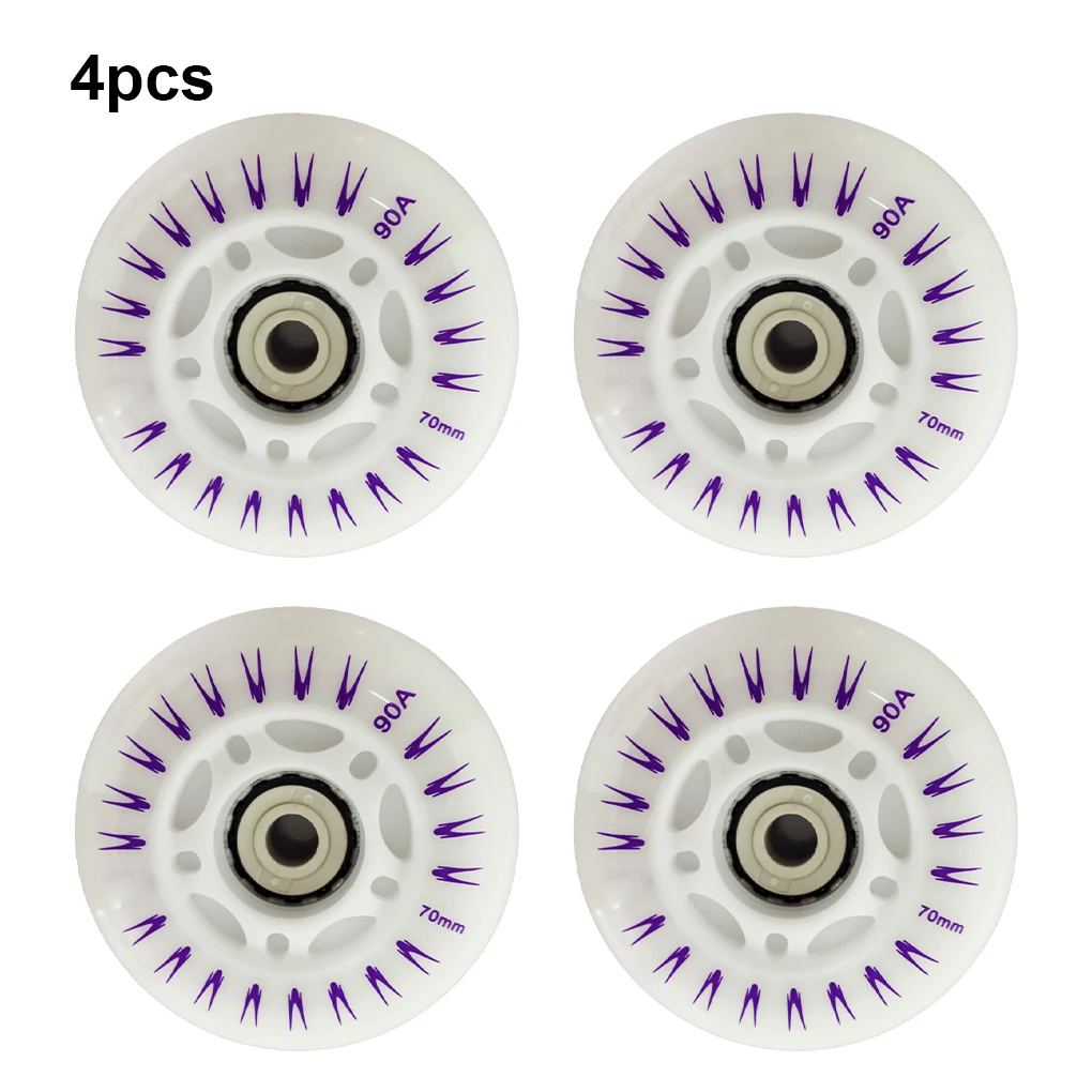 

Pack of 4 Rollers Skate Wheels Skating Wheel Kit Attachment Professional