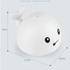 Baby bathroom flashlight water jet whale electric toy Water reaction flash Kid bathing rechargeable toy is not easy to water toy 3