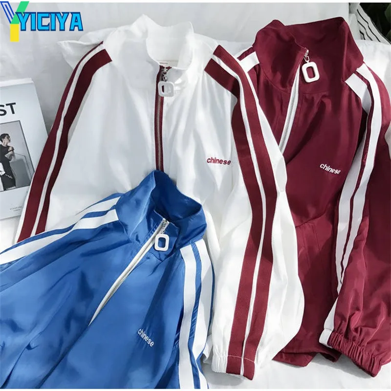 

YICIYA baseball jacket thin zipper racing Korean fashion coats women coat bomber winter Jackets new outfits streewear 2023 coat