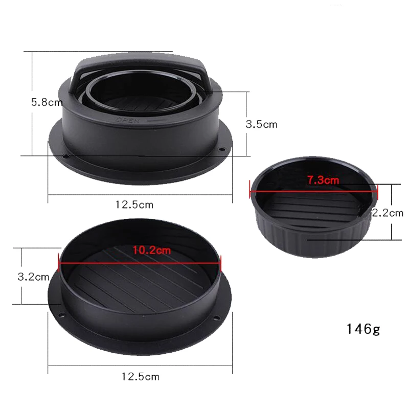 Description Picture 2 of itemABS Hamburger Maker Hamburger Press Round Shape Non-Stick Chef Cutlets Hamburger Meat Beef Grill Burger Press Patty Maker Mold