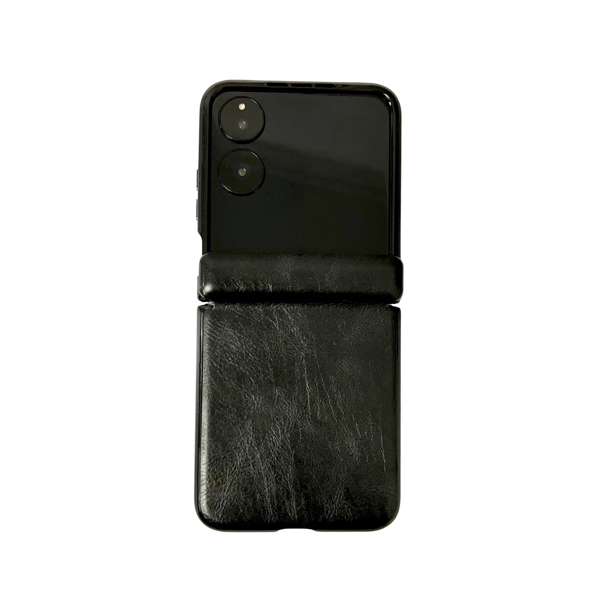 Luxury Faux Leather Folding Shockproof Hard Case in MagSafe Design