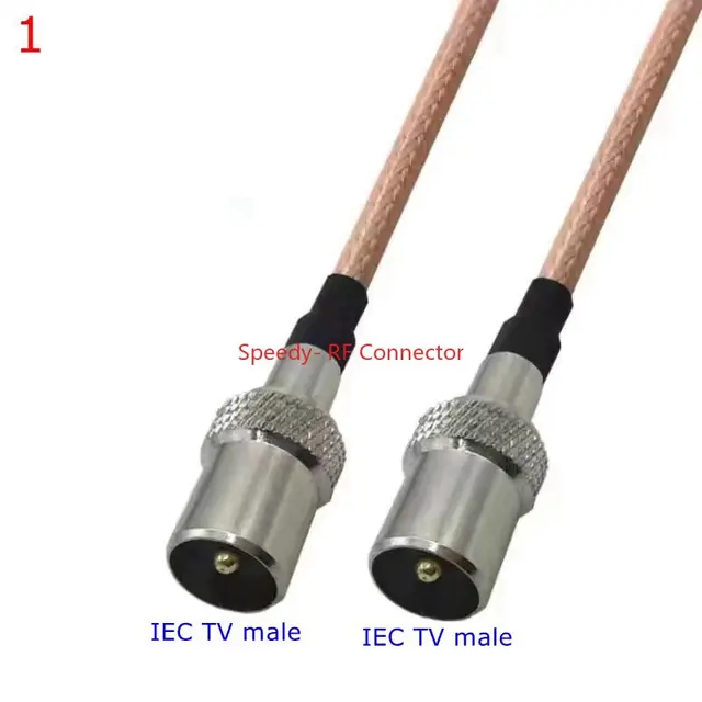 믿음직한 연결을 위한 IEC TV-F 수 커넥터 케이블