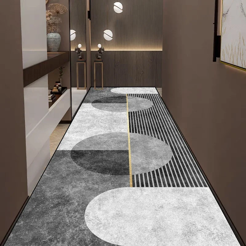Modern Home Long Corridor Carpet Non-slip Stairway Rug Hotel Lobby Passageway Runner Customizable Washable Room Decor Floor Mats 3