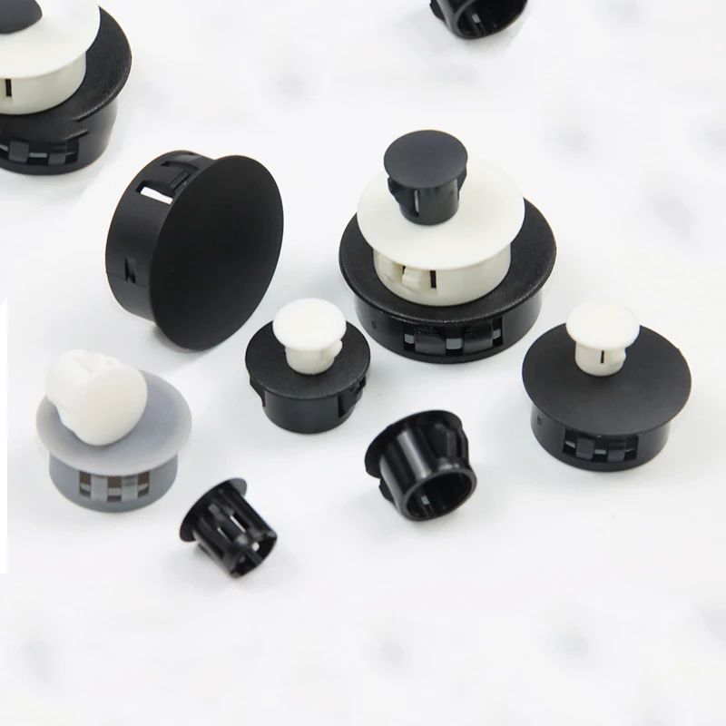 Nylon Locking Hole Plugs Plastic Blanking Grommet Trim Snap In Clips - Foto 4