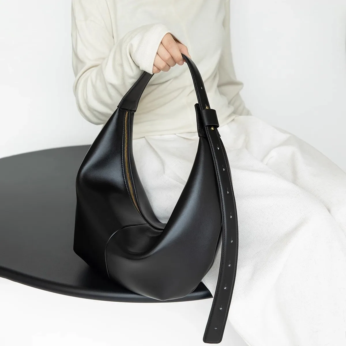 Brand Large Capaci Soft Leather Tote Bag Women's Commuter Single Shoulder Crossbody Bag for Class Casual Fashio