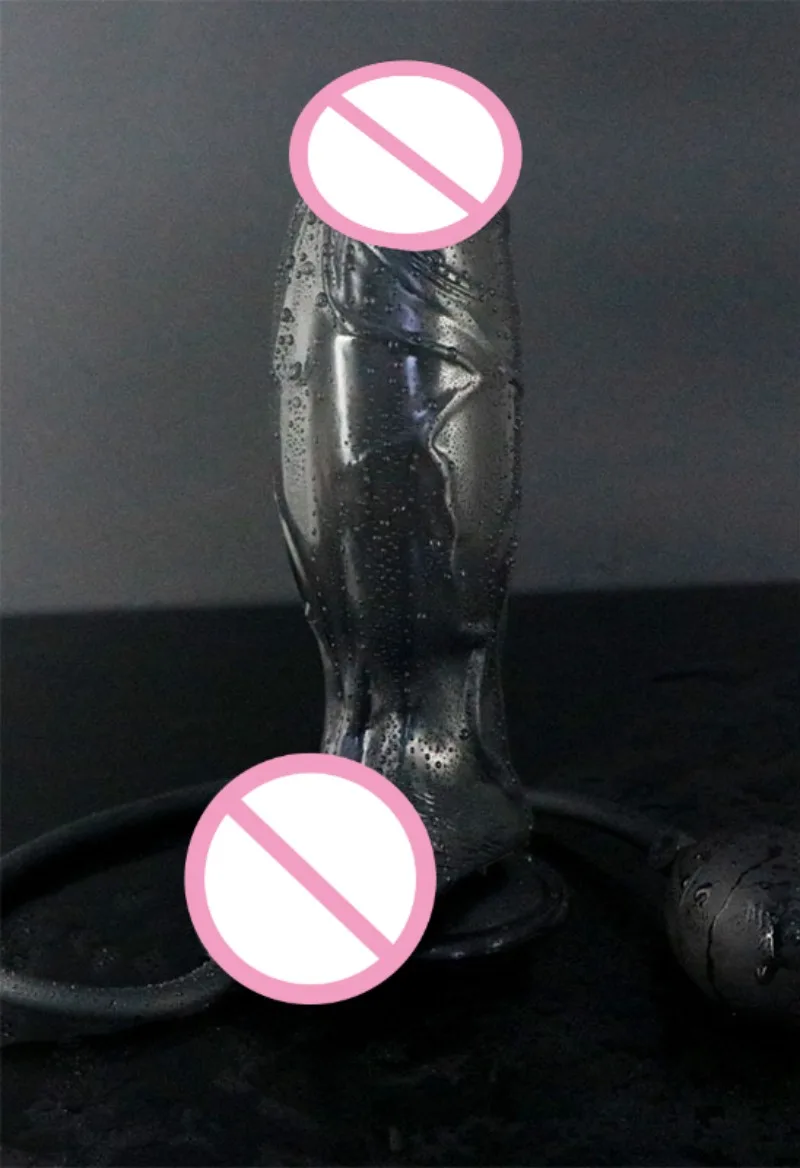 Inflatable Dildo Tpe Silicone Simulated Penis Air Inflation Dick Female Vaginal Expander Adult Sexual Product Anal Dilatation