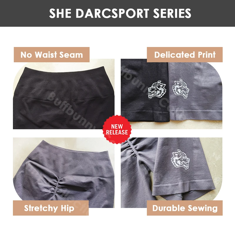 Darc Sport Women Shorts Seamless Elastic Scrunch Pants High Waist Summer Womans Yoga Fitness Darc Fashion Gym Shorts