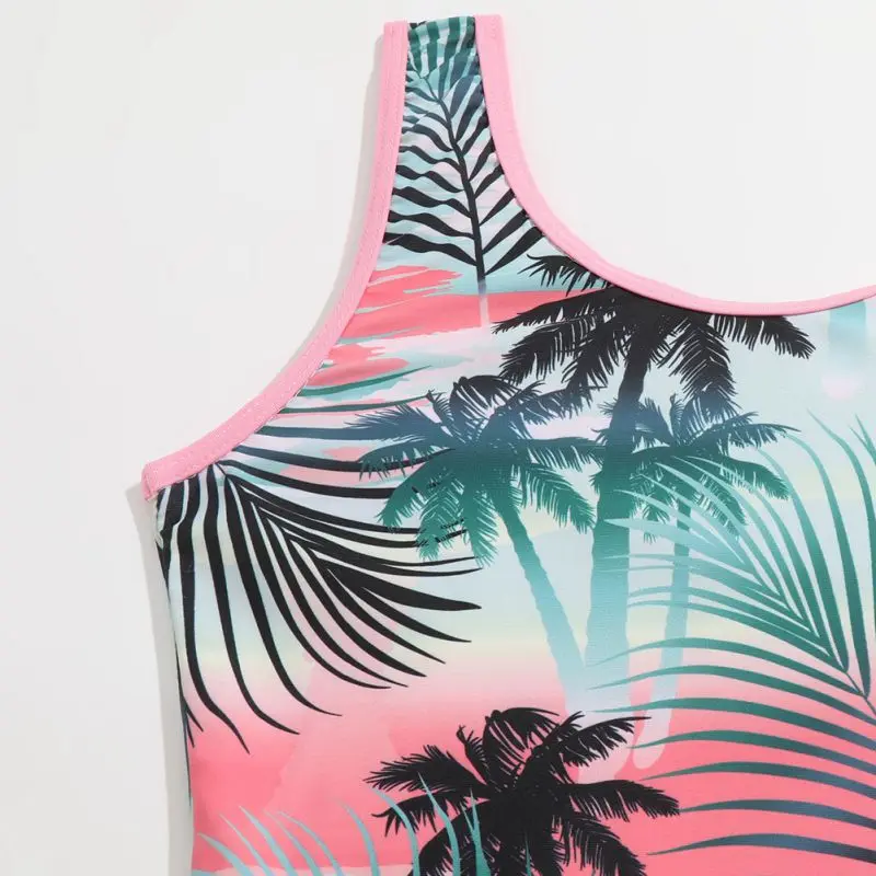 Kids Girl Swimming Suit One Piece Beach Dress Quick Dry Swimwear Girl Swimsuits Children Girl Bathing Suit for Summer Beach Poo 3