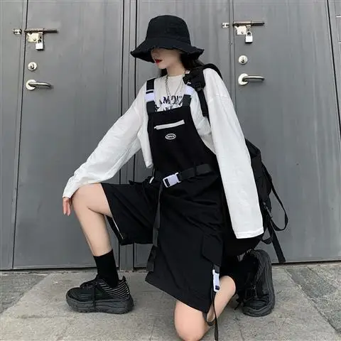 Autumn overalls for women new style versatile detachable leg braces loose slim high waisted straight wide leg pants trendy y2k