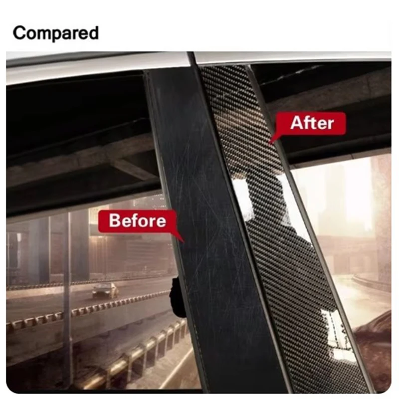 5/3m Car 3D Carbon Fiber Stickers Door Sill Anti-stepping Protector Trunk Bumper Side Mirror Anti Scratch Tape Auto Decals