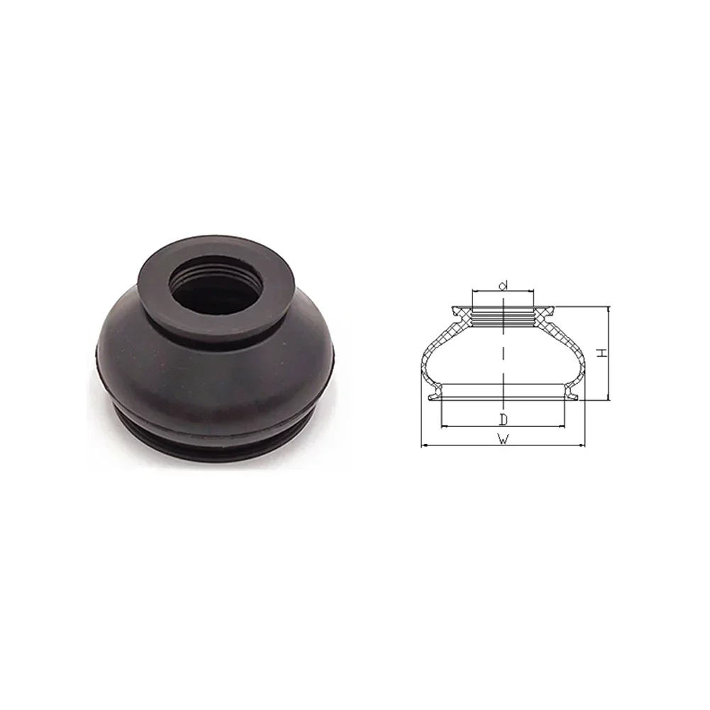 Car Suspension Parts 2pcs Dust Boot Covers Ball Joint Boots Black