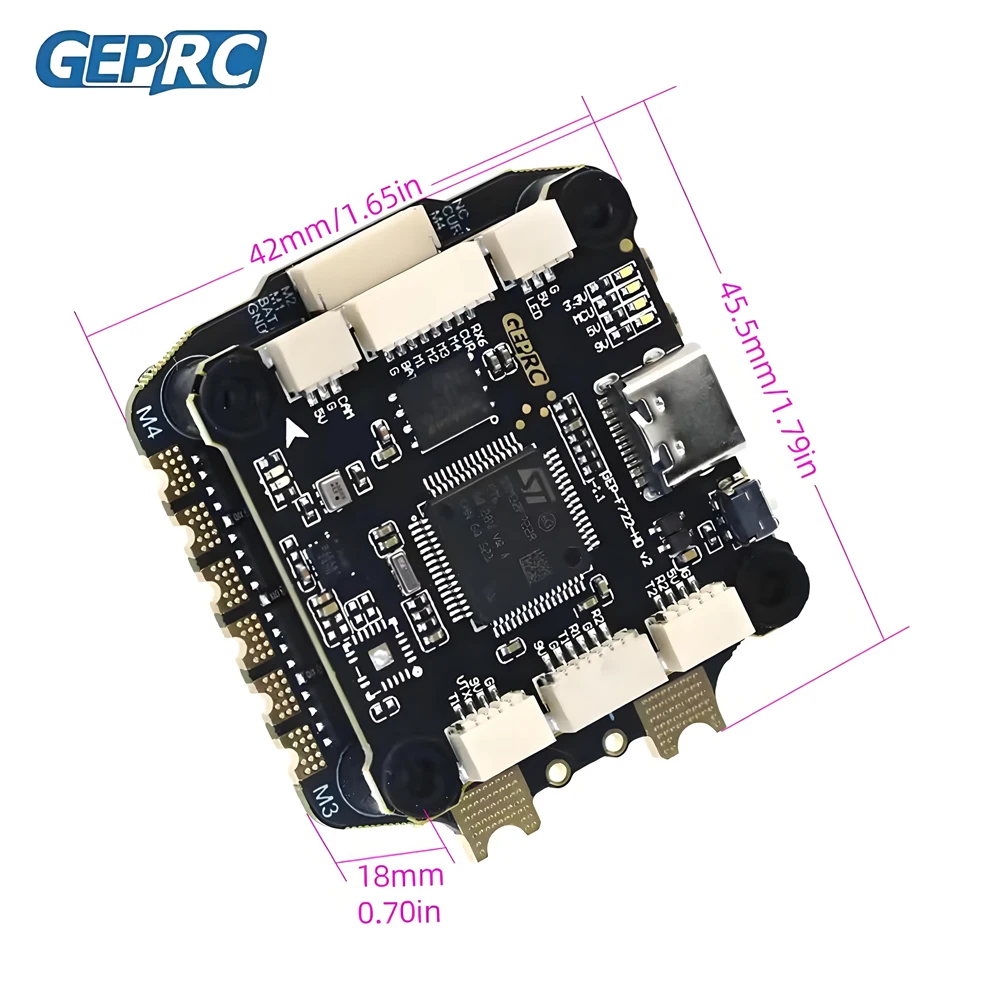 GEPRC TAKER F722 BLS 65A V2 Flight Stack F722-HD V2 Flight Controller TAKER H65_8S_BLS 65A 4IN1 ESC fc&esc stack flight controller