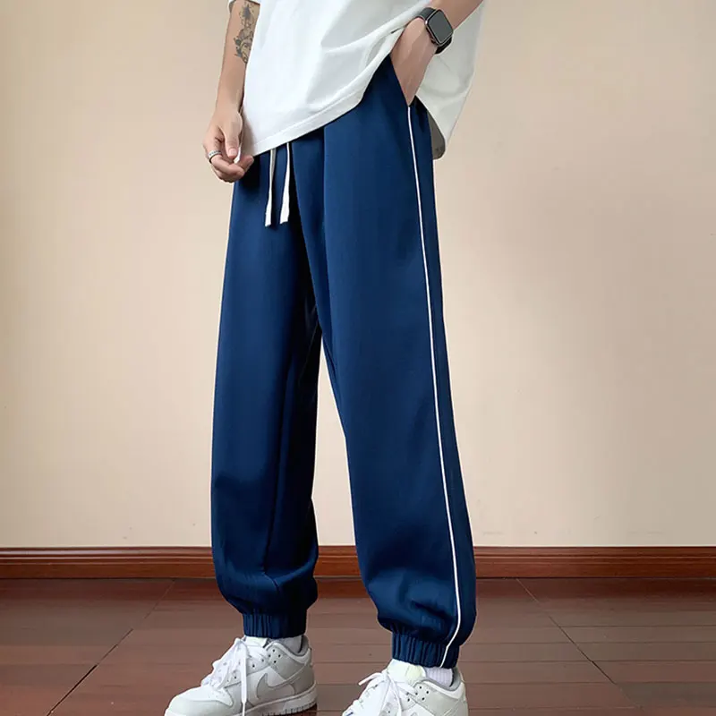 2024 Spring Autumn Elegant Fashion Harajuku Slim Fit Ropa Hombre Loose All Match Sport Casual Pants Straight Cylinder Sweatpants